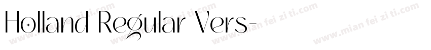 Holland Regular Vers字体转换